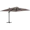 Image de Parasol déporté inclinable et rotatif 4x3m en aluminium taupe - Oviala