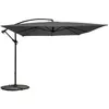 Image de Parasol déporté 3x3m et 4 dalles à lestées gris - Oviala