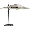 Image de Parasol déporté inclinable et rotatif 2x3 m et 4 dalles lestées blanc - Oviala