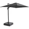 Image de Parasol déporté inclinable 360° 2x3m et dalle sur roues gris - Oviala