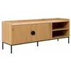 Image de Meuble TV en acier et MDF décor mélaminé 150 cm beige Dakota - Oviala