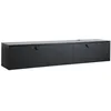 Image de Meuble TV suspendu 160 cm moderne noir Holly - Oviala