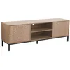 Image de Meuble TV rectangulaire 2 portes L160 cm bois clair Ketry - Oviala