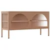 Image de Meuble TV moderne 2 portes L115 cm en métal marron - Oviala