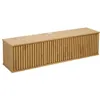 Image de Meuble TV suspendu 120 cm scandinave bois clair - Oviala