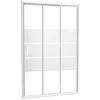 Image de ONDEE - Façade MISSI - Façade coulissante 3V 80x185cm - Verre trempé - Finitions blanc