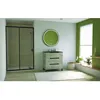 Image de ONDEE ZEN Meuble salle de bain à poser ALASKA -80cm - Bois - 3 Tiroirs - plan vasque noir