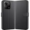 Image de Coque Portefeuille - Phonillico - Xiaomi REDMI 10A - Noir - Effet Cuir - Rangement Cartes