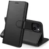 Image de Housse Etui Portefeuille - Phonillico® - iPhone 14 - Noir - Effet Cuir - Rangement Cartes