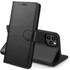 Image de Coque Portefeuille - Phonillico - iPhone 14 PRO - Noir - Effet Cuir - Rangement Cartes