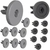 Image de Roues lave-vaisselle universelles paniers inférieur et supérieur [Lot 16] Pièces rechange compatible avec AEG Candy Electrolux Ikea