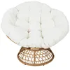 Image de MERIDA - Fauteuil Pivotant Blanc avec Assise Capitonnée