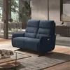 Image de CanapÃ© relax electrique 2 places tissu bleu pieds mÃ©tal en occasion ou reconditionné