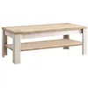 Image de NASHVIL - Table Basse Aspect Chêne Blanchi et Double Plateau Chêne clair
