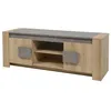 Image de FANNY - Meuble TV 2 Portes Aspect Bois et Pierre