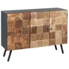 Image de Fulbert - Buffet 2 Portes 3 Tiroirs Acier et Bois Massif