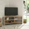 Image de Meuble TV dangle rangements ouverts - effet bois clair MARFA