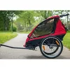 Image de Remorque/poussette 2en1 fixation moyeu 2 roues enfant Optimiz - Rouge - 71x56x60 cm