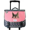 Image de POL FOX Wonderfox Glitter   Cartable à roulettes 38 cm   Rabat réversible   Rose/Gris pailleté   2 compartiments