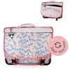 Image de POL FOX HAPPY BLUSH   Cartable fille réversible 38 cm   2 compartiments   Primaire   Rose   Motif fleurs
