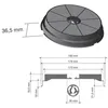 Image de Filtre charbon rond type 180 CR300 (à lunité) - Hotte - AIRLUX ARISTON HOTPOINT CANDY FAR FAURE INDESIT ROSIERES SCHOLTES