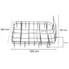 Image de Panier inférieur dorigine (Vendu sans roulettes) 505 x 365 x 95 mm Lave-vaisselle 691410693 691411034 WHIRLPOOL SMEG BAUKNECHT