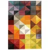 Image de tapis salon 200x290 tissé noir et rouge rectangle motif géométrique LYN8 MARIX