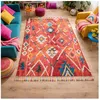 Image de Tapis berbère 160x230 tissé motifs tribaux LYN5 OURIKA B bleu et jaune