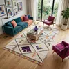Image de Tapis berbère 120x170 tissé motifs tribaux LYN5 OURIKA C blanc