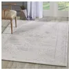 Image de Tapis oriental 120x160 rectangle gris clair tissé motif ancestral LYN7 FALAN