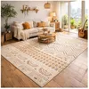 Image de Tapis berbère 60x110 tissé motif ethnic LYN1 ORIENVAG crème