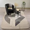 Image de tapis salon 160x230 fait à la main en laine gris et taupe