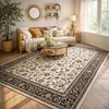 Image de Tapis oriental 270x370 rectangle ivoire tissé motif ancestral LYN1 NOMED