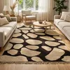 Image de Tapis jute 160x230 fait main beige et noir DUSKIA