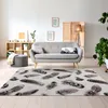 Image de Tapis salon 120x170 PLUMES Gris tapis en coton