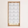 Image de Modulable en étamine brodée Marine Gris clair 58x220 cm