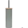 Image de BROSSE WC METAL COUVERCLE BAMBOU - KAKI - Tendance