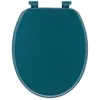 Image de Abattant WC en bois 18 pouces - Attaches Plastiques - Tendance - Bleu Tahitien