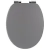 Image de Abattant WC 18 pouces - Fermeture avec Frein de chute - Tendance - Gris