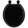 Image de Abattant WC 17 pouces - Attaches plastiques - Tendance - Noir