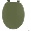 Image de Abattant WC en bois 18 pouces - Attaches Plastiques - Tendance - Kaki mat