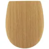 Image de Abattant WC 18 pouces - Couvercle Imprimé et Attaches Inoxydables - Tendance - Imitation chêne