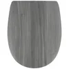 Image de Abattant WC 18 pouces - Couvercle Imprimé et Attaches Inoxydables - Tendance - Lambris gris