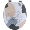 Image de Abattant WC 18 pouces - Couvercle Imprimé et Attaches Plastique - Tendance - Flowers