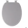 Image de Abattant WC en bois 18 pouces - Attaches Plastiques - Tendance - Gris clair