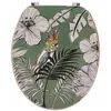 Image de Abattant WC en bois 18 pouces - Couvercle Design - Tendance - Jungle Fever Kaki