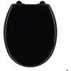 Image de ABATTANT WC THERMODUR 18 POUCES + FREIN DE CHUTE ATTACHES PLASTIQUES - NOIR - Tendance