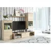 Image de Meuble TV mural suspendu LEA couleur chêne sonoma - Price Factory - Contemporain - 3 portes
