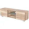 Image de Meuble TV 150cm collection CADIZ. Coloris chêne clair - 4 tiroirs. L150 x H45 x P39 Marron
