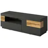 Image de Meuble TV - MEUBLORAMA - KILES - Gris anthracite - Chêne - Design